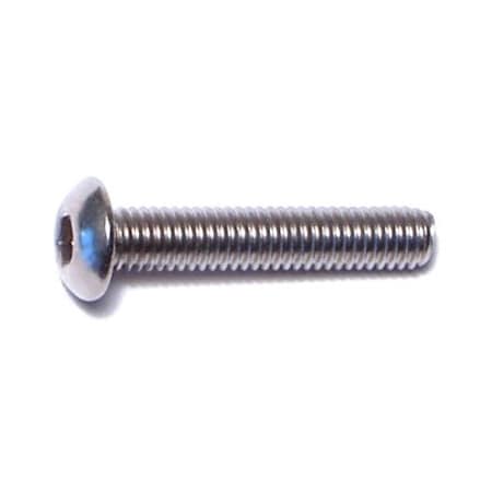 Midwest Fastener M3-0.50 Socket Head Cap Screw, Button, Plain Stainless Steel, 16 mm Length, 10 PK 75545